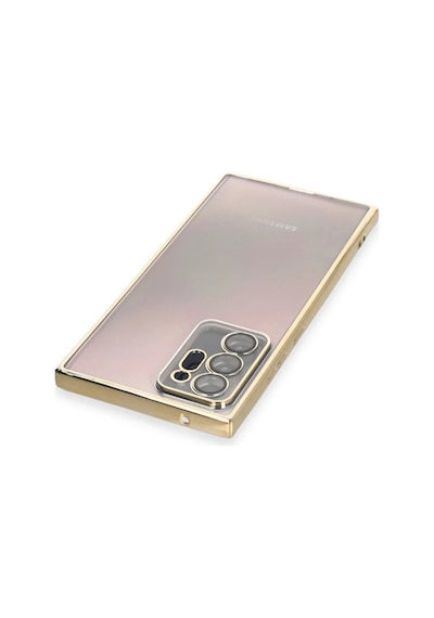 Samsung Galaxy Note 20 Ultra Uyumlu Kılıf Lensli Silikon - Gold