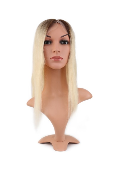 Ön Kısmı Ekstra Tül Kahverengi / Beyaz Platin Ombreli Baby Taban Tepelik - 13x14cm