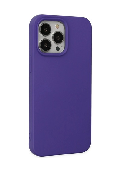 Apple  Uyumlu  iPhone 14 Pro Kılıf Nano İçi Kadife Silikon Mor,