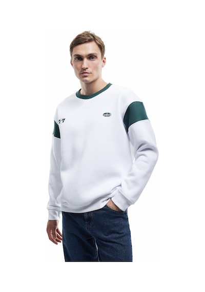 Koton Şardonlu Uzun Kollu Bisiklet Yaka Arkası Baskılı Sweatshirt Beyaz 6wam70047mk Beyaz