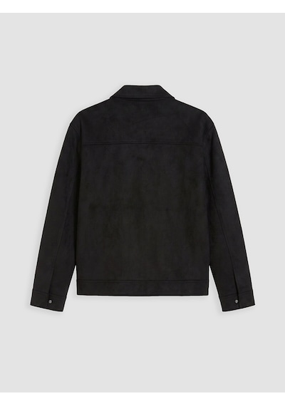 Lcw Vision Siyah Loose Fit Süet Görünümlü Erkek Ceket