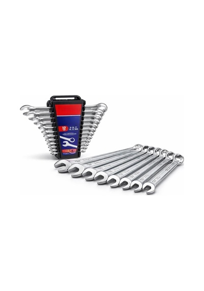 Aee 12 Parça Kombine Anahtar Takımı Cr-v Chrome Vanadium Çelik Açık Ağız & Yıldız Kombinasyon 6-22 Mm Profesyonel Set Sku: Zeusstkf06fbd6812