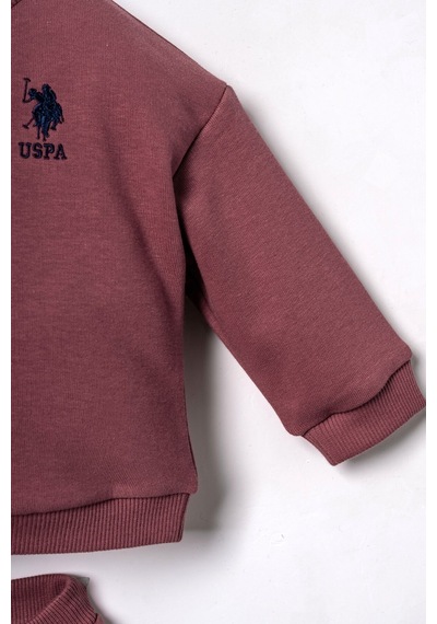 U.S. Polo Assn. Erkek Bebek Nakışlı Bordo Uzun Kol Pijama Takım Usb3169-c-v4 Usb3169-c-v4