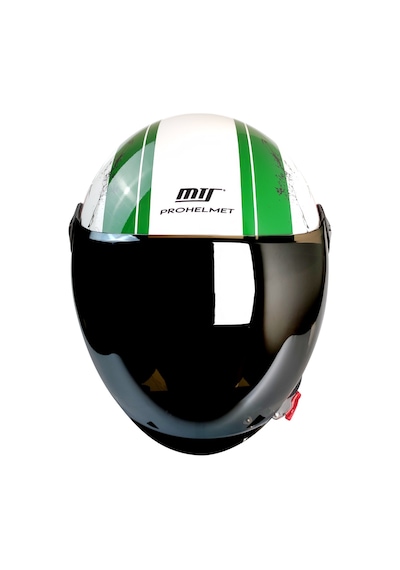 Mts FX-101 Star/Italy Açık Motosiklet Kaskı Beyaz - Yeşil