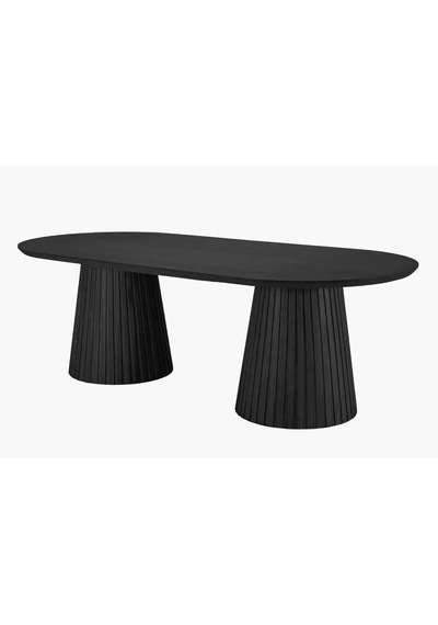 Bohenza Sabit Ahşap Yemek Masası 90x180 Siyah