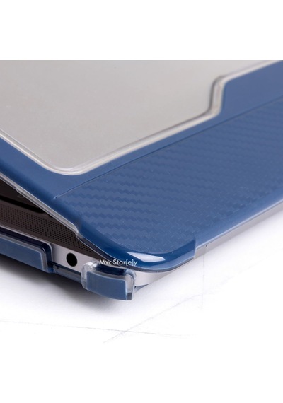 Macbook Air 13.3 İnç Kılıf A2337 M1 A2179 A1932 Uyumlu Hard Case Sert Kapak, Şeffaf Rugged Bumper Koruyucu Kılıf, Karbon Desenli Darbe Ve Çizilme Koruması Mavi Belirtilmemiş