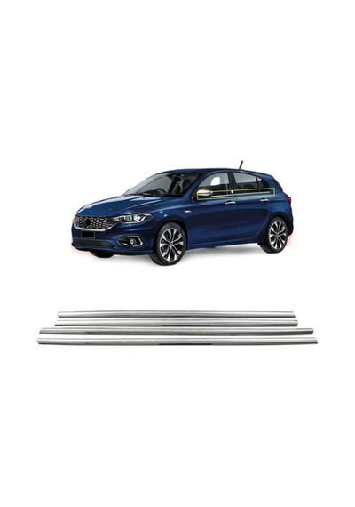 Fiat Egea Hb Krom Cam Çıtası 2015-2021 Paslanmaz Çelik 4 Parça
