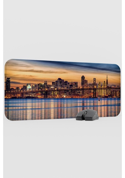 San Francisco Kaliforniya Abd 2 V2 70x30 Xl Gaming Kauçuk Kaymaz Taban Mouse Pad Fare Altlığı