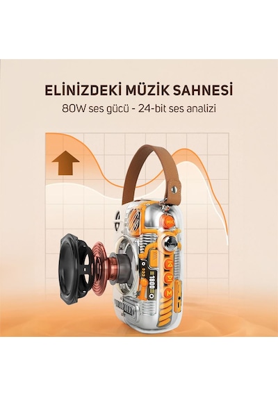 Divoom Spark Pro Çift Karaoke Mikrofonlu 80 W Bluetooth Hoparlör