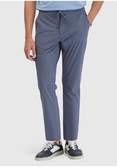 Ramsey Mavi Düz Dokuma Jogging Fit Casual Pantolon