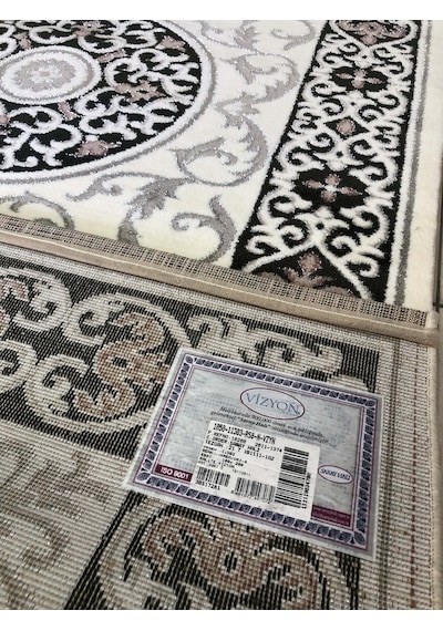 Saray Halı Vizyon 11503 Rs8 100X200 Gri Pudra Göbekli 2 Mt Yolluk