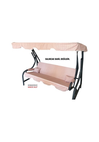 3 Kişilik Salıncak Minder Seti Süngersiz Kılıfı Pudra Bahçe Minde (547461977)