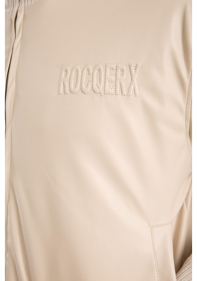 Rocqerx X-2040 Nakış Detaylı İçi Elyaflı Deri Mont Taş