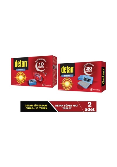 Detan Süper Mat Cihaz +10 Yedek + Detan Süper Mat Tablet 20'li