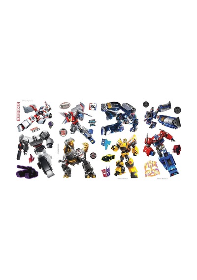 Rmk4231scs Transformers All Time Favorites Peel And Stick Duvar Çıkartmaları, Mavi, Kırmızı, Sarı