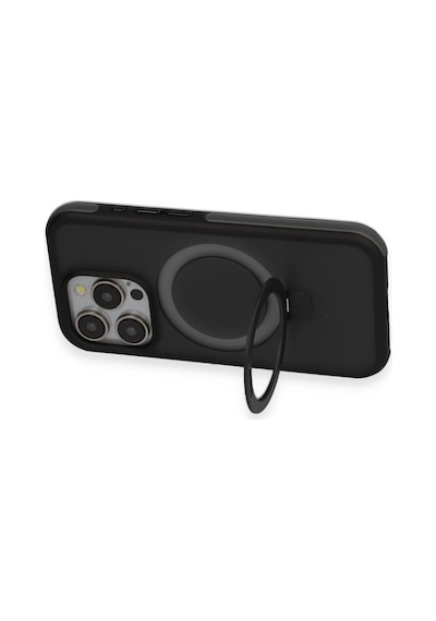 Joko Apple İphone Uyumlu 15 Pro Max Zorda Airbag Magsafe Standlı Kapak - Siyah Çokrenkli