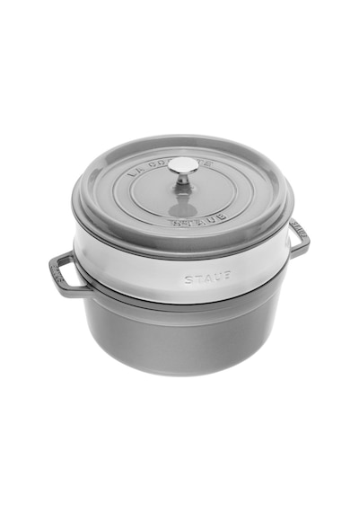 Staub La Cocotte Döküm Tencere Buharlı Pişirici ile Grafit Gri