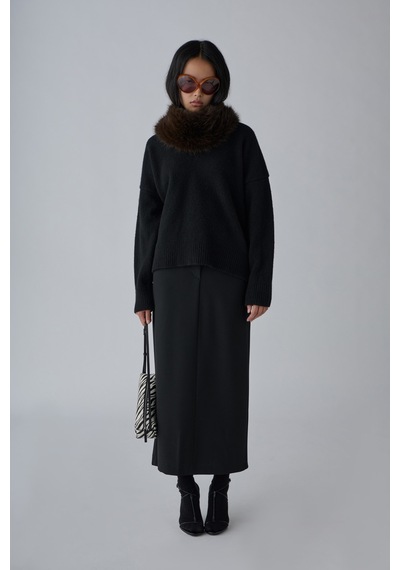 Suud Collection Siyah Mina Maxi Etek