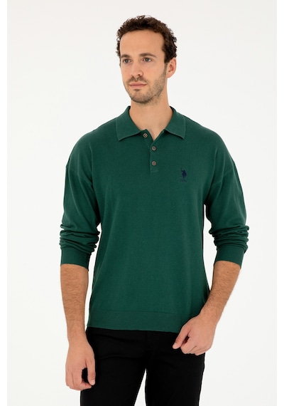U.s. Polo Assn. Erkek Koyu Yeşil Kazak /triko 50293506-vr079 Koyu Yeşil