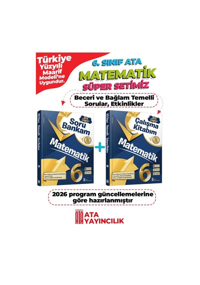 6. Sınıf Matematik Süper Set Soru Bankam + Çalışma Kitabım Yeni