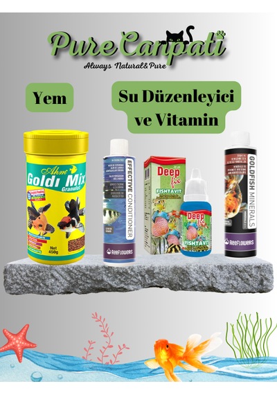 Purecanpati Japon Balığı Yem,mineral,vitamin,su Düzenleyici Seti