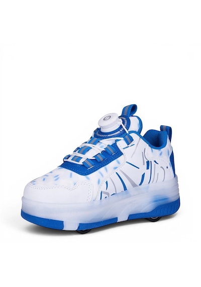 Awm Ndrops Ortopedik Çocuk Işıklı Tekerlekli Sneaker Beyaz  Saks Mavi