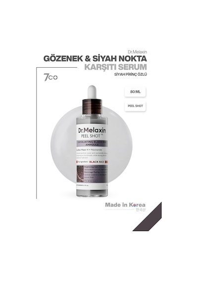 Siyah Pirinç Özlü Gözenek & Siyah Nokta Karşıtı Arındırıcı Peeling Serum 80ml