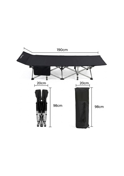 Madfox Aerolift Katlanır Kamp Yatağı Kampet Black