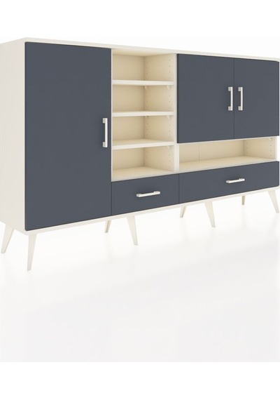 Arges Konsol 8 Raflı 2 Çekmeceli 3 Kapaklı 176x30x99 Aytaşı-antrasit Antrasıt - Aytası Arges Konsol 8 Raflı 2 Çekmeceli 3 Kapaklı 176x30x99 Aytaşı-antrasit Antrasıt - Aytası