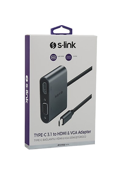 S-Link Swapp Sw-U516 Type-C To Hdmi Vga Adaptör