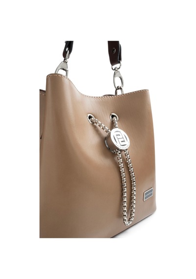 Silver & Polo Silver Polo Vizon - Kahve Düz Cilt Kadın Çapraz Çanta Sp967
