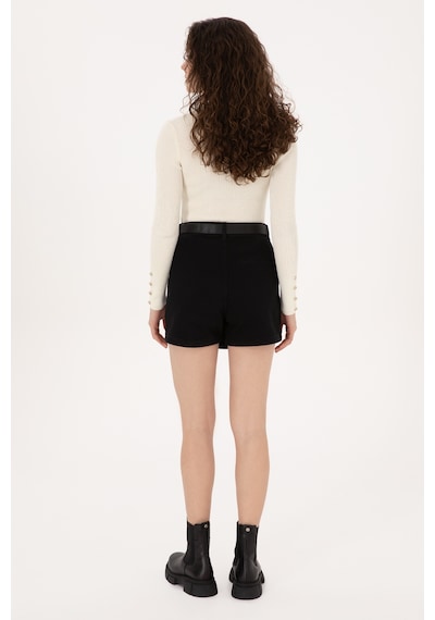 U.S. Polo Assn. Kadın Siyah Jean Şort Etek 50309327-DN0027