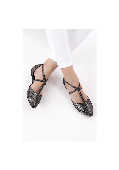 Fox Shoes Platin Kadın Babet D726537307 Platin
