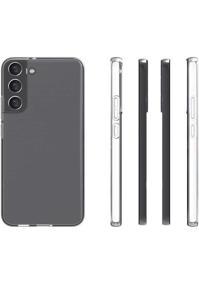 Zore Galaxy Uyumlu S22 Plus Kılıf Süper Silikon Kapak - Renksiz Renksiz