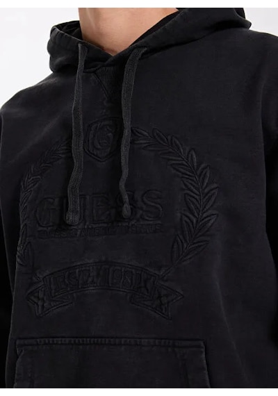 Guess Eco Tyler Hoodıe Kapşonlu Sweatshırt M5bq21kcny4 M5bq21kcny4 F73j SiYAH