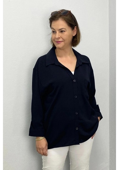 Mia Butik Kadın Siyah Ayrobin Gömlek Siyah