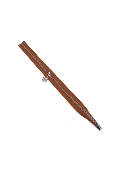 Angel Çanta Aksesuar Tek Stoplu 45 Cm Fermuar Gümüş Metal Taba Renk
