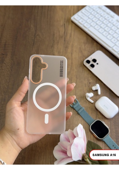Samsung Galaxy A16 Uyumlu Mat Sert Klein Kılıf Beyaz