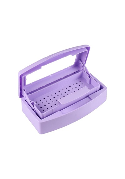 Çift Bölmeli Manikür Pedikür Aletleri Sterilizasyon Kutusu Mor Ve Konsantre Dezenfektan Sıvısı Hediyeli