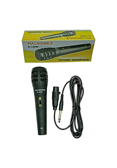 Fullsound Kablolu El Mikrofonu , Dinamik 2 Metre Kablolu Profesyonel El Mikrofonu