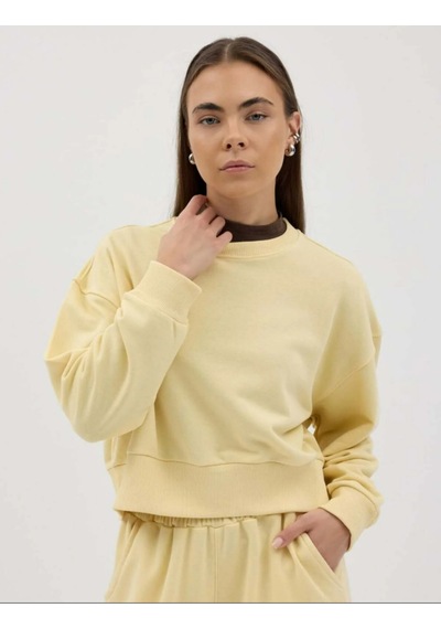 Buly Cozy Bisiklet Yaka Sweatshirt Butter Sarı