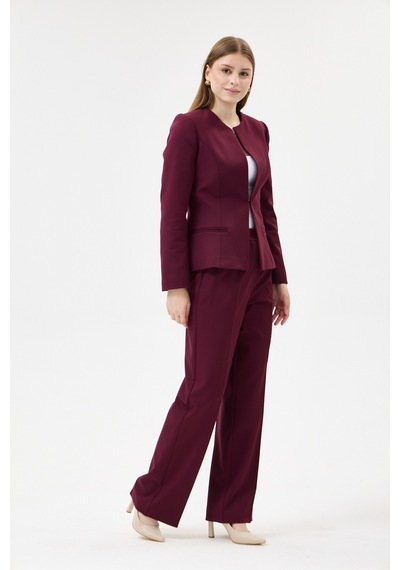 Velnara Moda Mürdüm Klasik Kadın Takım Elbise-sıfır Yaka Ceket & Boru Paça Cepli Pantolon Koyu Mürdüm - 927010459 Koyu Mürdüm Velnara Moda Mürdüm Klasik Kadın Takım Elbise-sıfır Yaka Ceket & Boru Paça Cepli Pantolon Koyu Mürdüm - 927010459 Koyu Mürdüm