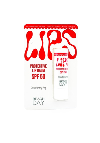 Beach Day Lips Strawberry Pop 50f 5g Dudak Koruyucu Çilekli