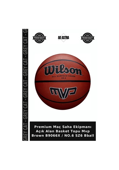 Premium Maç Saha Ekipmanı Açık Alan Basket Topu Mvp Brown B9066x / No.6 Sz6 Bball