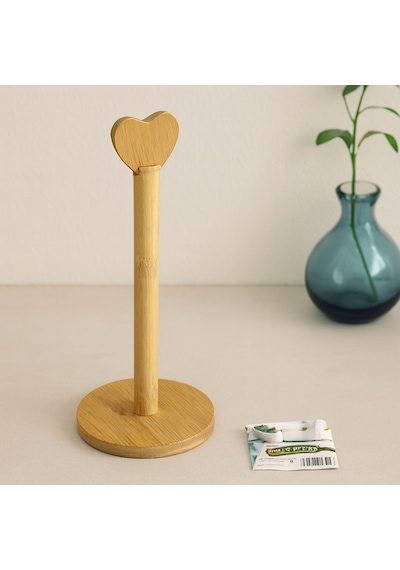 Bambu Kağıt Havluluk Yuvarlak Taban 12 Cm Kalp Sap 28.5 Cm