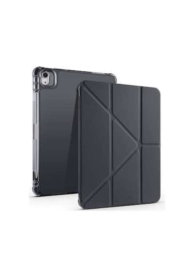 Apple Uyumlu iPad, Air 11 2025 M3 Kılıf Tri Folding Kalem Bölmeli Standlı Kılıf Kapaklı Kılıf