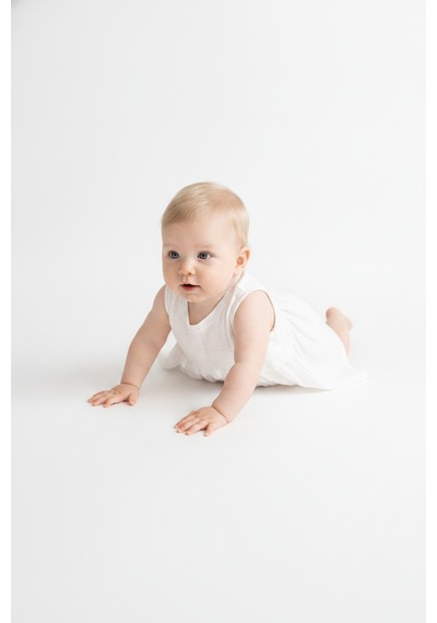Tiffany Baby & Kids Müslin Newborn Pure Tasarımlı Elbise ekru