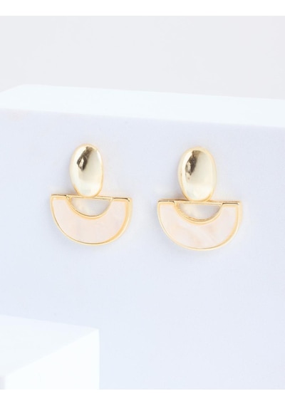 Jimmy Key Jimmy Key Altın Rengi Geometrik Figürlü Küpe 6sw437537150