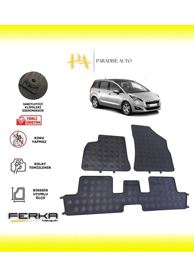 Peugeot 5008 2009-2016 Araca Özel Paspas