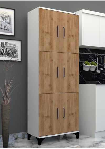 Buzkanmobilya % 100 Mdflam Çok Amaçlı Kiler.Balkon.Banyo 6Kapaklı